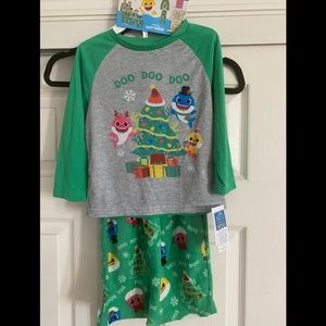 Baby shark kids Christmas pjs set